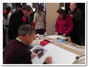 Jean Louis Dall Omo fait un portrait