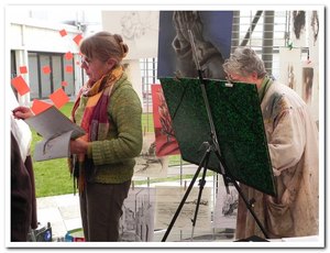 Jacqueline Ferron au travail