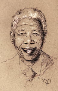 mes croquis : Mandela 30 x 40 cm